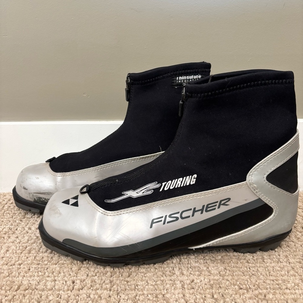 Fischer XC Touring Ski Boots - Black and Silver - size 44​​
